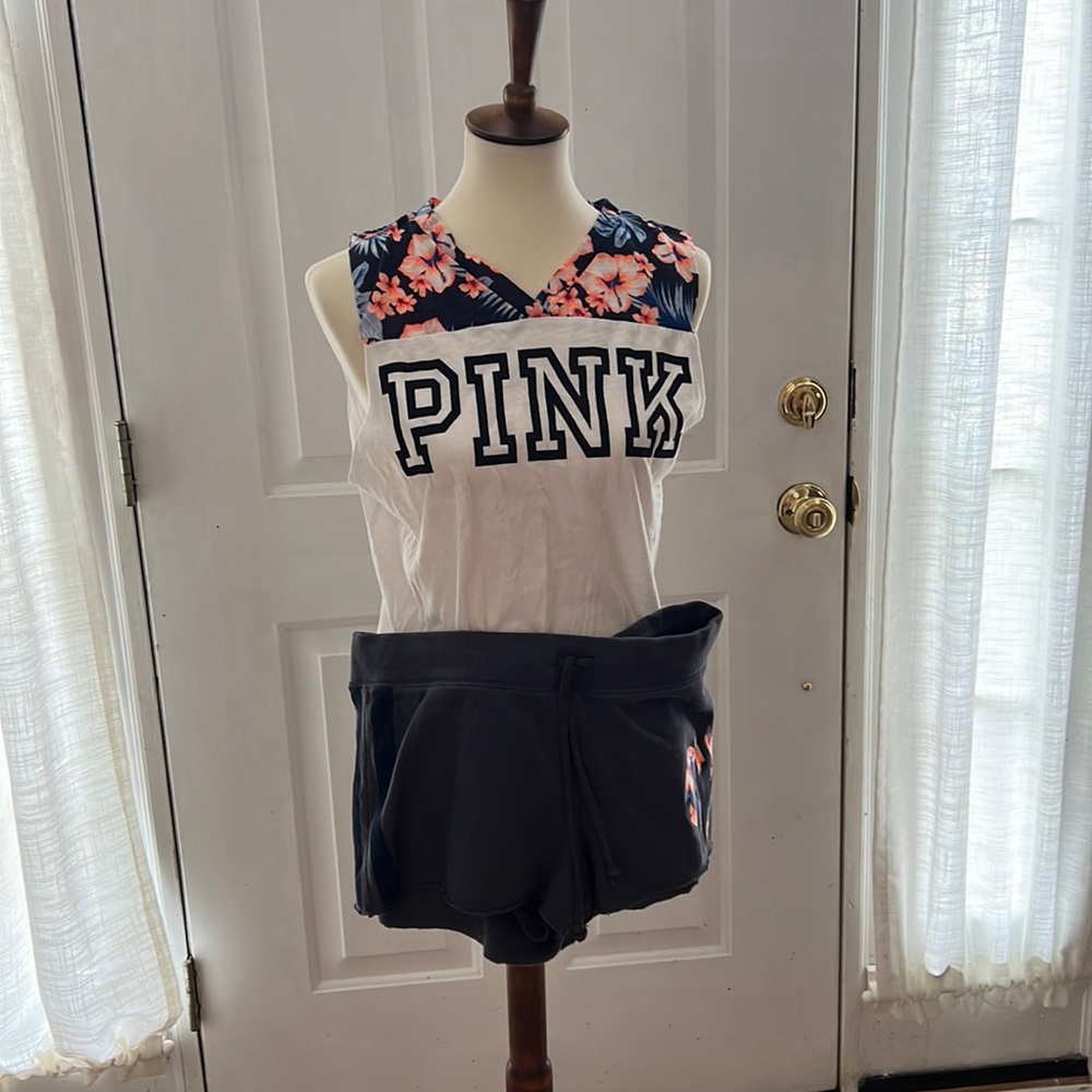 PINK Victoria Secret Two-Piece Tank Top and Short Set Size Medium